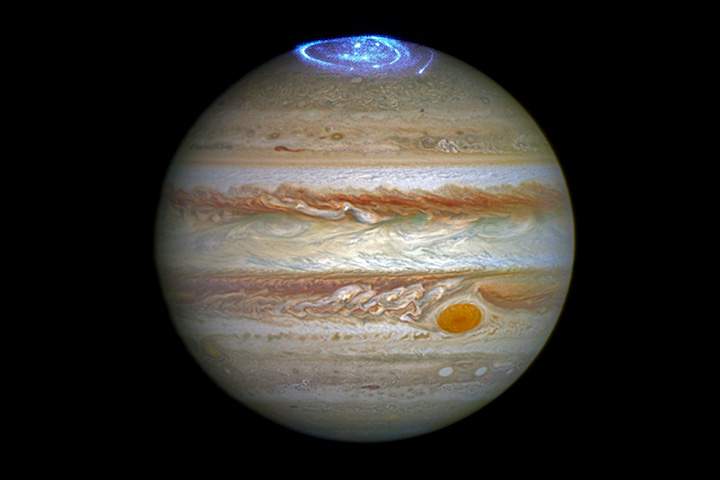 On Tuesday, April 11, 2017, scientists reported a "Great Cold Spot" in the thermospehere of the planet. 