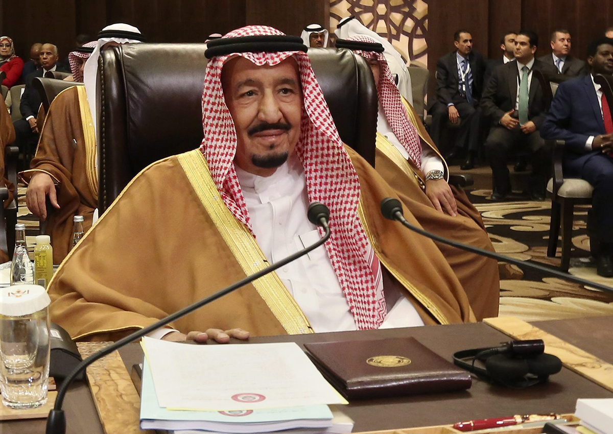 In this March 29, 2017 file photo, Saudi Arabia's King Salman attends the summit of the Arab League at the Dead Sea, Jordan. 