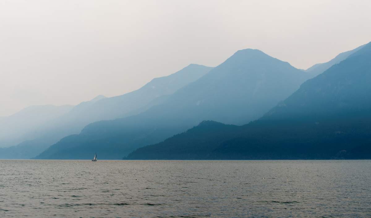 Sailboat on Kootenay Lake