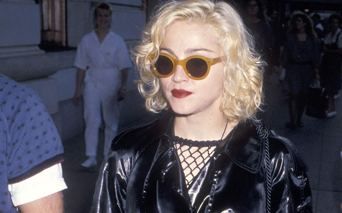 Singer Madonna on June 24, 1990 walking on Central Park South to meet up with Warren Beatty at his suite at the Plaza Hotel in New York City.