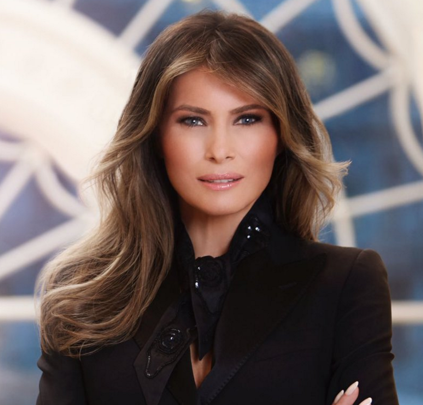 The White House has released Melania Trump's official portrait. 
