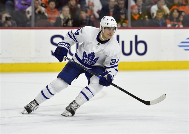 Auston Matthews scored and assed two assists to lead Toronto to a 7-2 win over Winnipeg in their season opener.