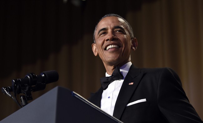 In this April 30, 2016 file photo, President Barack Obama speaks at the annual White House Correspondents' Association dinner at the Washington Hilton in Washington. Obama will deliver a keynote speech in Montreal in June. Thursday, May 11, 2017.