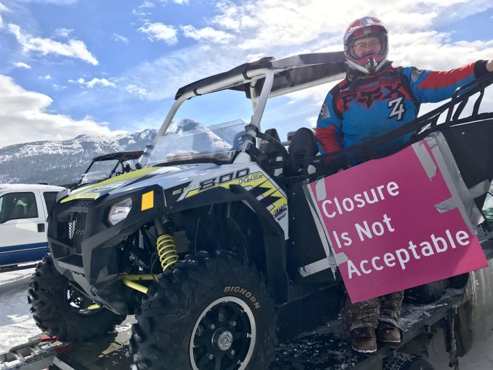OHV user at a rally in Blairmore, Alta March 11, 2017.