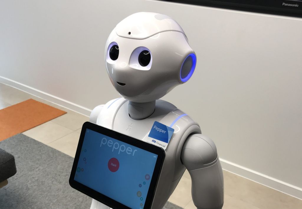 Pepper the robot will go into service at ATB Financial’s Chinook Centre branch starting in May.