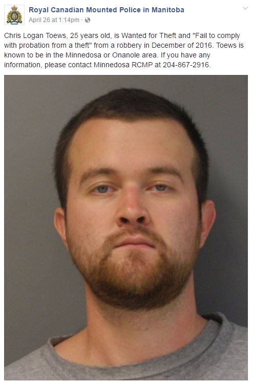 Suspect arrested after he trolls his own Manitoba RCMP wanted post - image