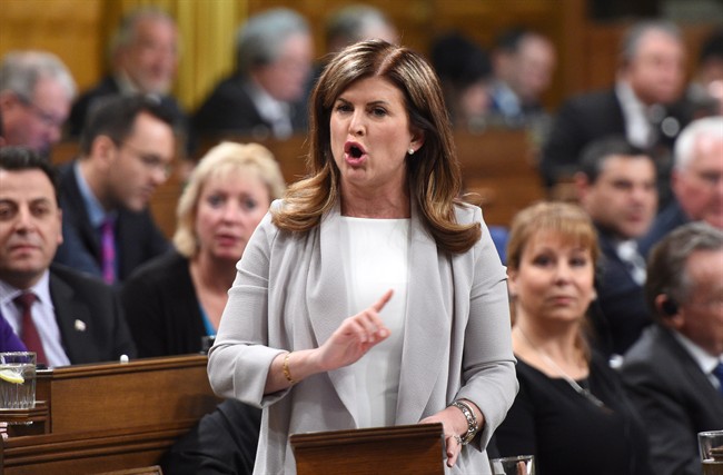 Rona Ambrose asks a question during question period in the House of Commons on Parliament Hill in Ottawa on Monday, April 3, 2017.