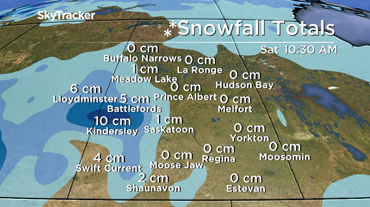 Most models are bringing in a bullseye of heavier snow in western Saskatchewan Wednesday.