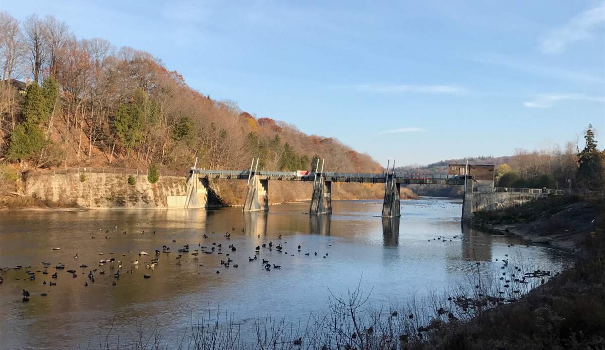 The Springbank Dam on the Thames River in London, Ont.