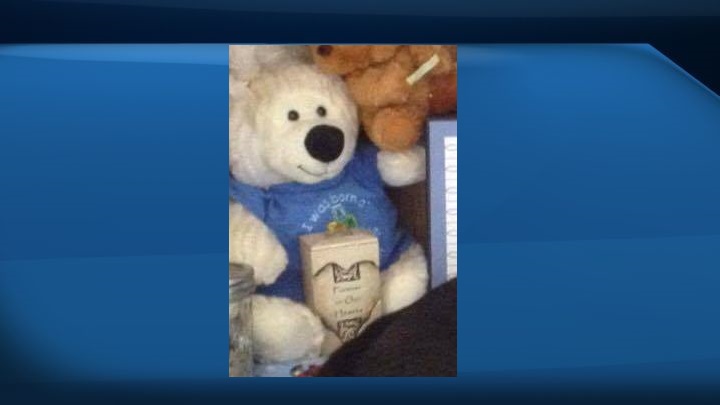 A beige urn, with the ashes of a baby boy, was inside a truck when it was stolen in Edmonton. 