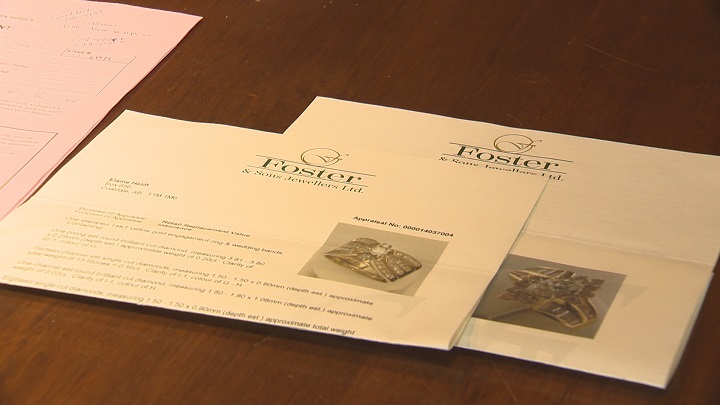 Images of the two rings Elaine Heidt says were stolen from her while she was in hospital.