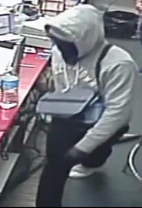 Suspect in Big Bonus convenience store robbery on Highway 8.
