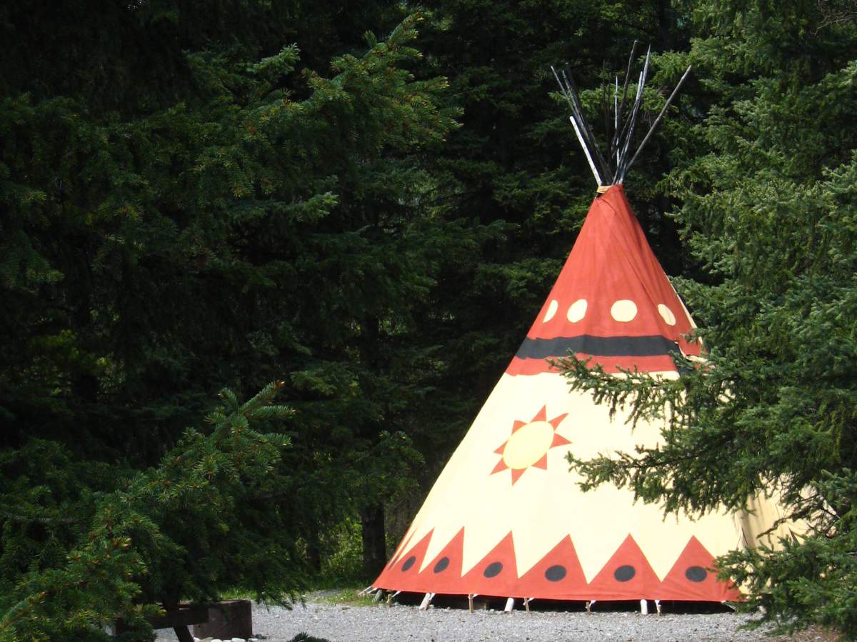 Stay in a tipi for a truly Canadian experience.