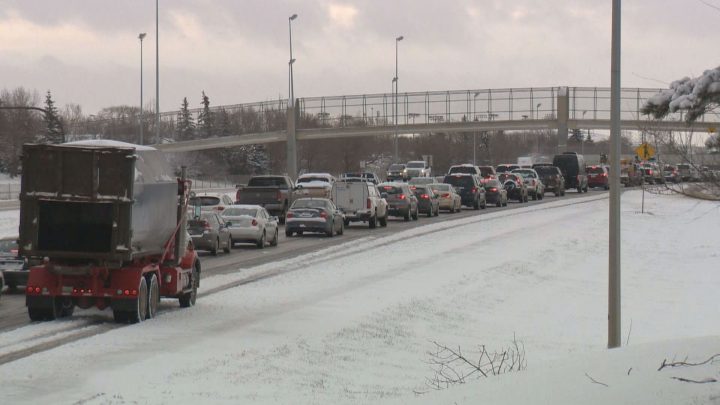 Regina saw just under 13 centimeters of the white stuff fall in the city and that caused major delays for drivers in the Queen City.