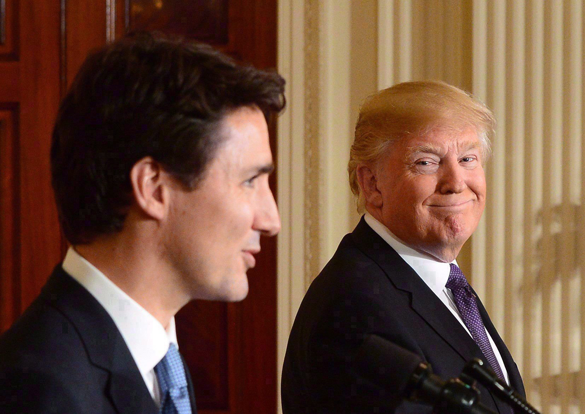 Prime Minister Justin Trudeau and U.S. President Donald Trump take part in a joint press conference at the White House in Washington, D.C., in a February 13, 2017, file photo. 
