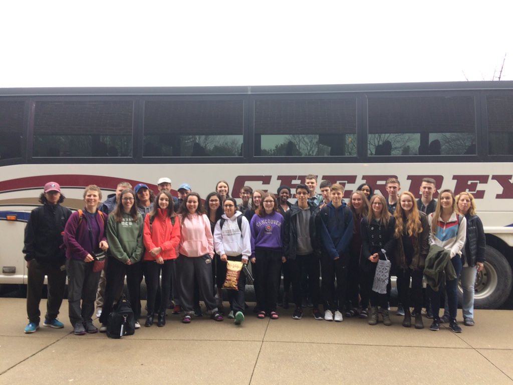 Students with the Thames Valley District School Board prepare to head to France for the Vimy Ridge memorial on Sunday, April 9, 2017.