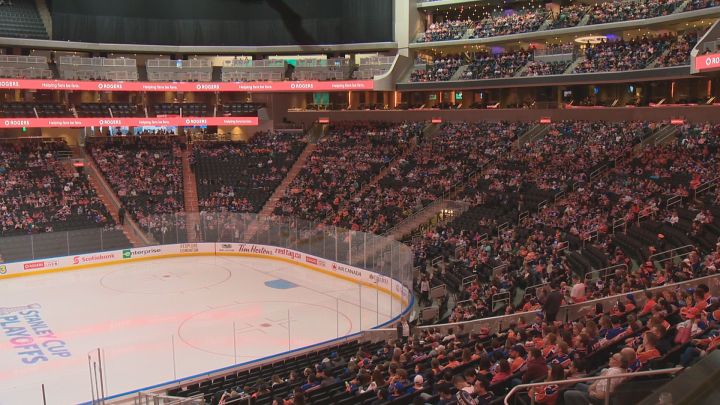 Rogers Place hosts "Orange Crush Road Game Watch Party" Sunday, April 16, 2017.