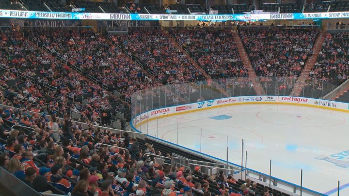 Rogers Place hosts “Orange Crush Road Game Watch Party” Sunday, April 16, 2017.