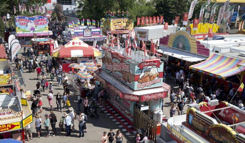The Calgary Stampede grounds at Calgary, Alberta on July 6, 2014 during the Calgary Stampede.   