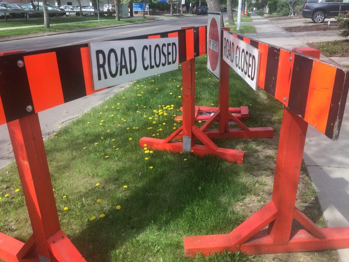 A stretch of 102 Avenue in Edmonton will be permanently closed to westbound traffic beginning at  9 a.m. Tuesday.
