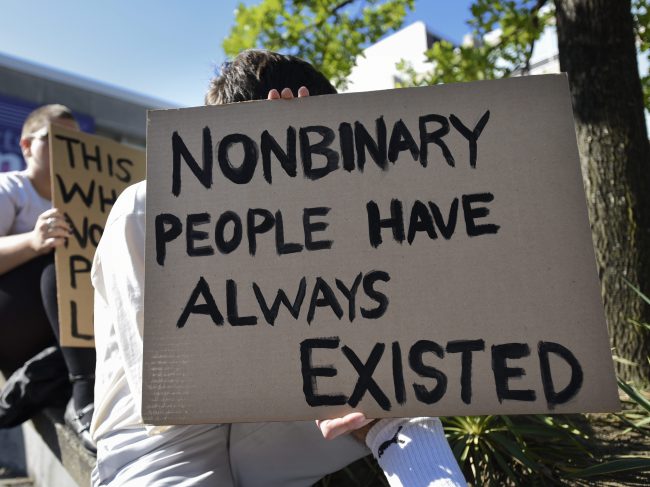 Students attend a rally outside the Sidney Smith Hall at the University of Toronto on Oct. 5 2016. 