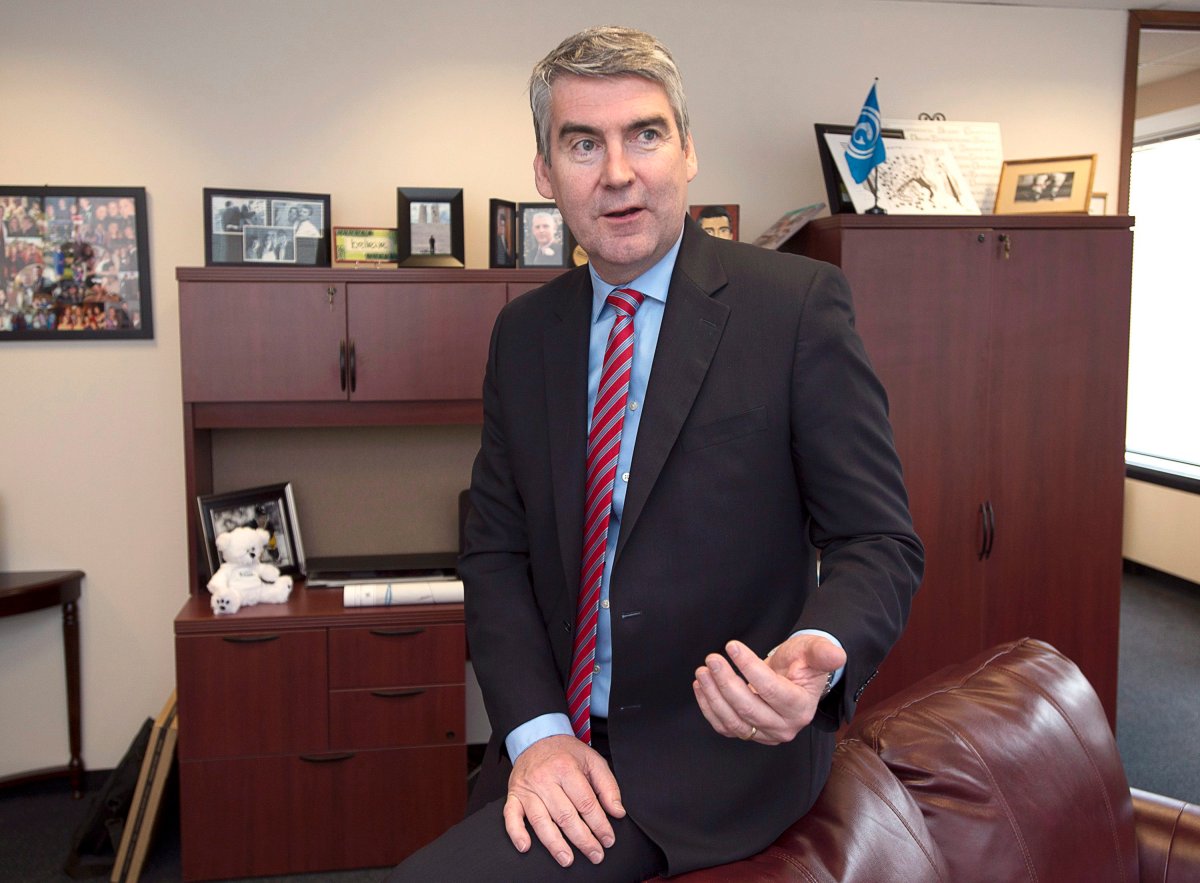 Nova Scotia Premier Stephen McNeil is seen in his office in Halifax on Friday, April 21, 2017. McNeil is a soft-spoken man with a lower-register voice and a somewhat imposing 6-foot-5 frame.