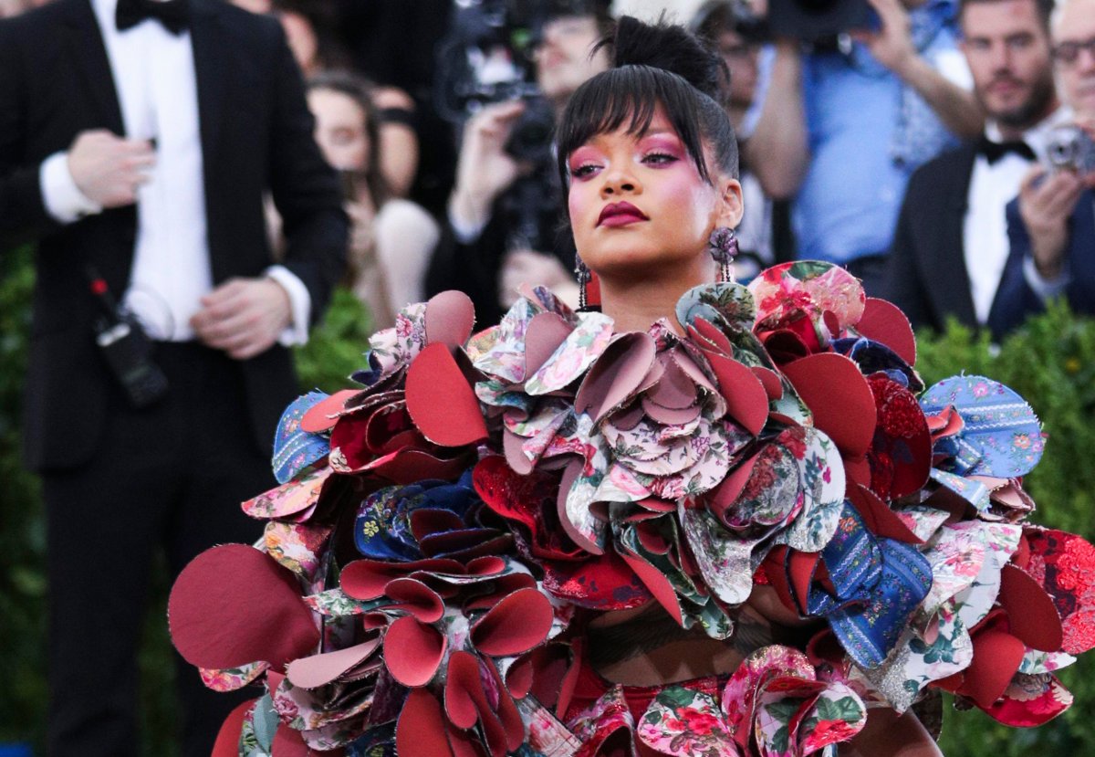 Rihanna arrives on the red carpet for the Metropolitan Museum of Art Costume Institute's benefit celebrating the opening of the exhibit "Rei Kawakubo/Comme des Garons: Art of the In-Between" in New York, New York on May 1, 2017. 