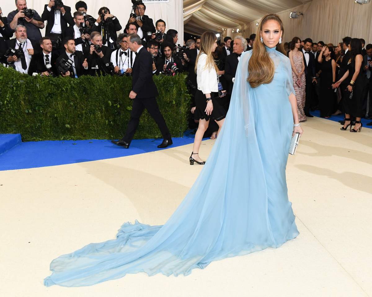 Jennifer Lopez at the Costume Institute Benefit celebrating the opening of Rei Kawakubo/Comme des Garcons: Art of the In-Between at the Metropolitan Museum of Art in New York on May 1, 2017.
