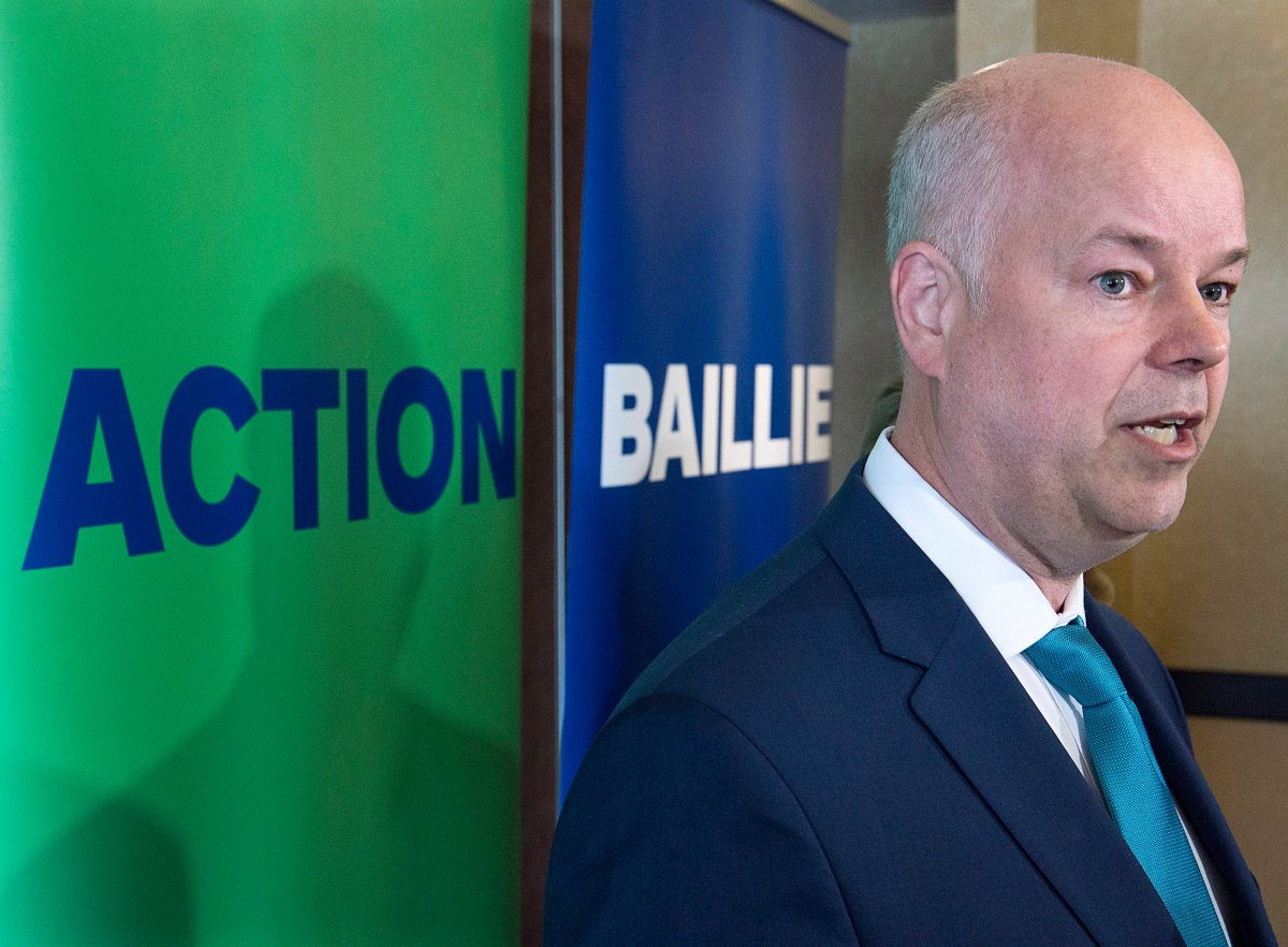 Nova Scotia Progressive Conservative leader Jamie Baillie talks with reporters after releasing his party platform during a campaign stop in Halifax on Thursday, May 11, 2017. The provincial election will be held Tuesday, May 30. THE CANADIAN PRESS/Andrew Vaughan.