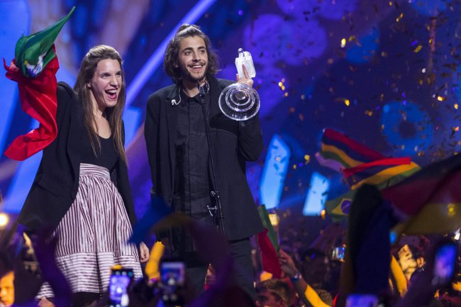 Mandatory Credit: Photo by 
Salvador Sobral of Portugal, the winner of the Eurovision Song Contest 2017, at the grand final final show in Kiev, Ukraine on May 13, 2017.
62nd Annual Eurovision Song Contest, Final, Kiev, Ukraine - 13 May 2017.