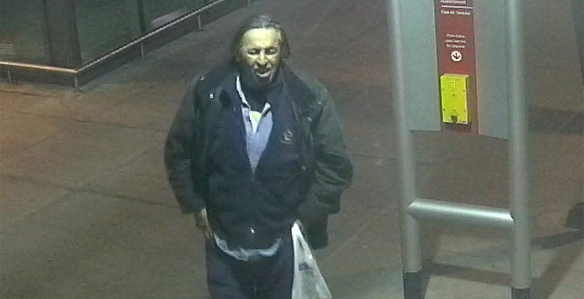 Mark Lecaine, seen on CCTV footage released by the Calgary Police Service.