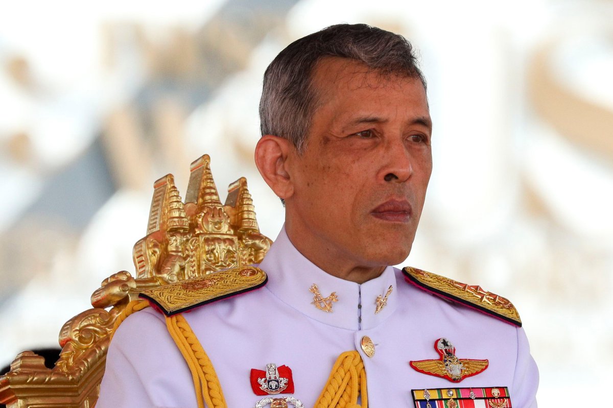 Thailand's King Maha Vajiralongkorn Bodindradebayavarangkun watches the annual Royal Ploughing Ceremony in central Bangkok, Thailand, May 12, 2017. 