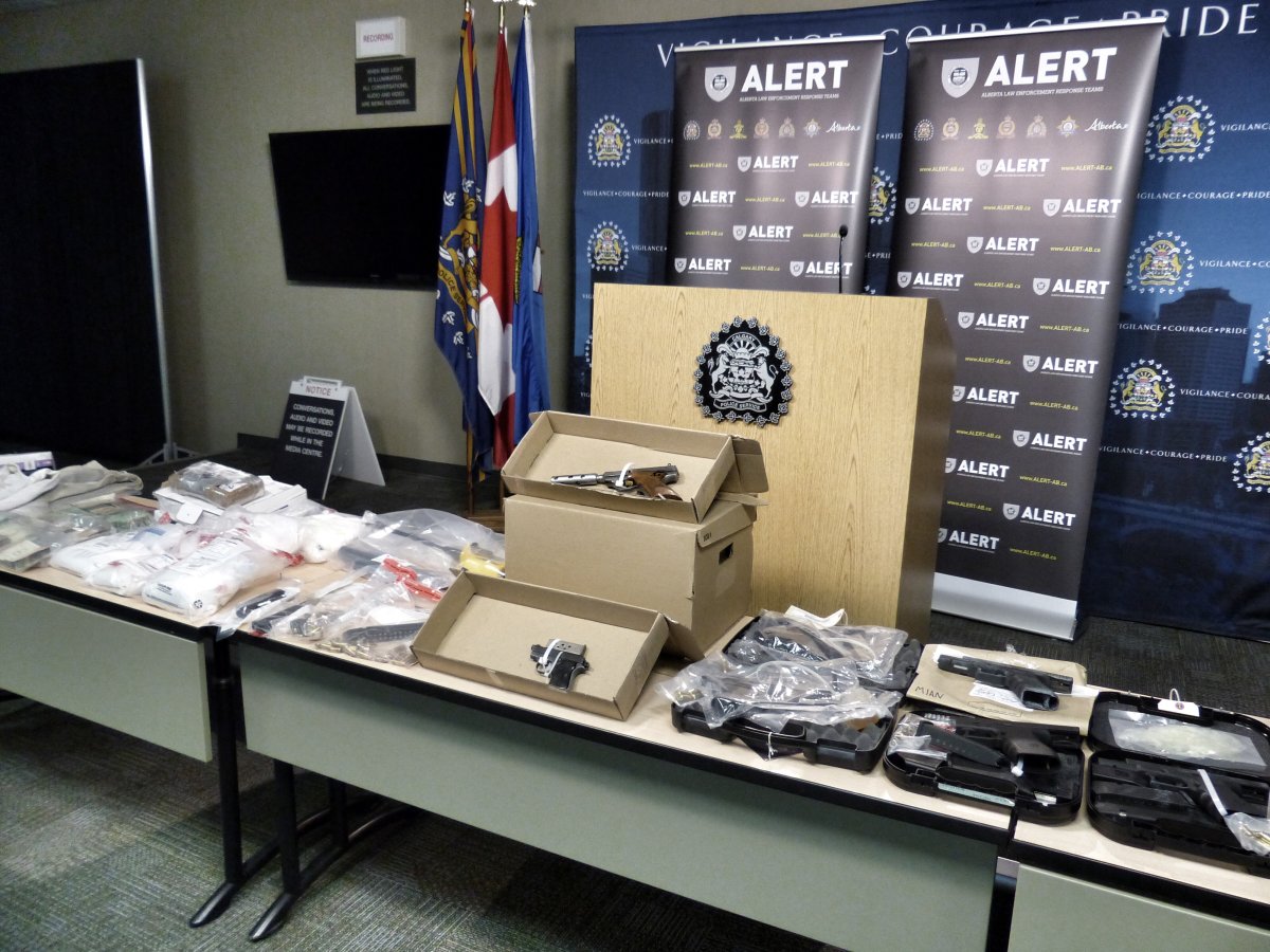 Drugs and weapons seized by ALERT.
