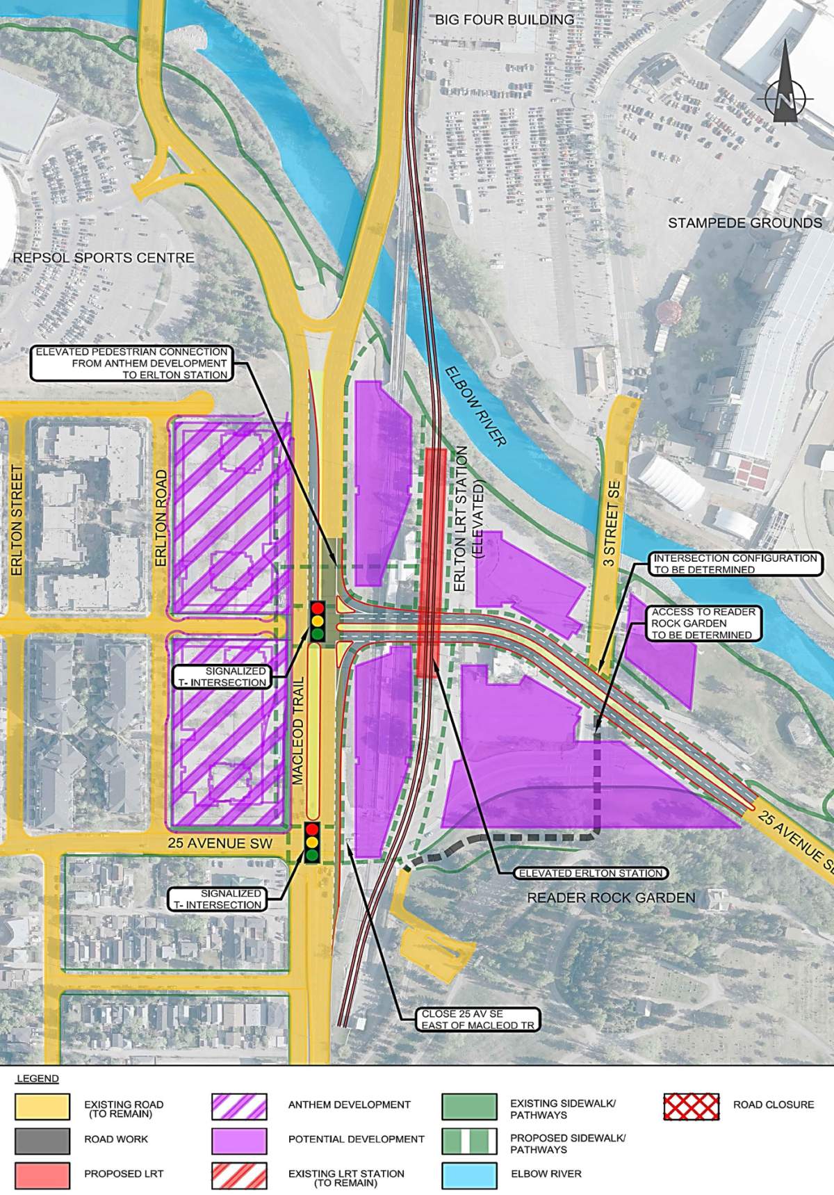 Concept of 25 Ave. S.E. and LRT improvements.