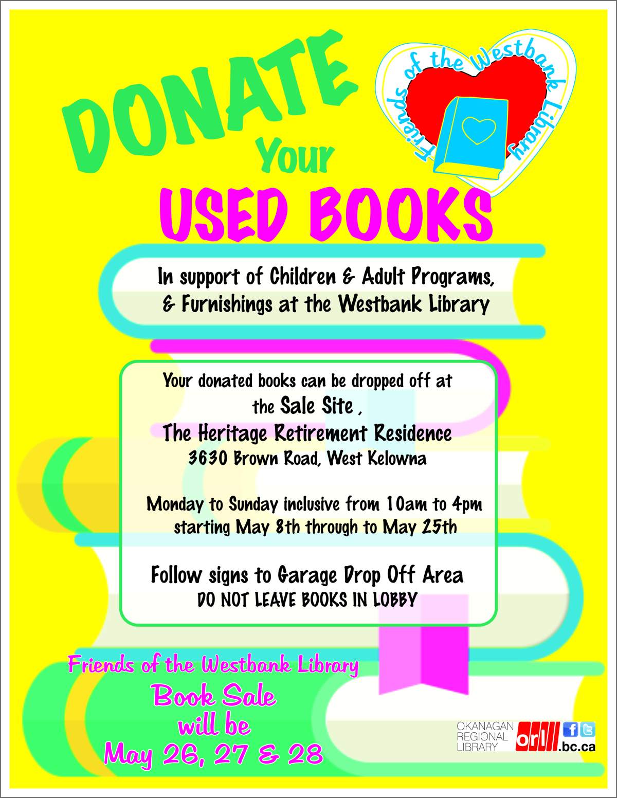 Donate Used Books Friends of the Westbank Library - image