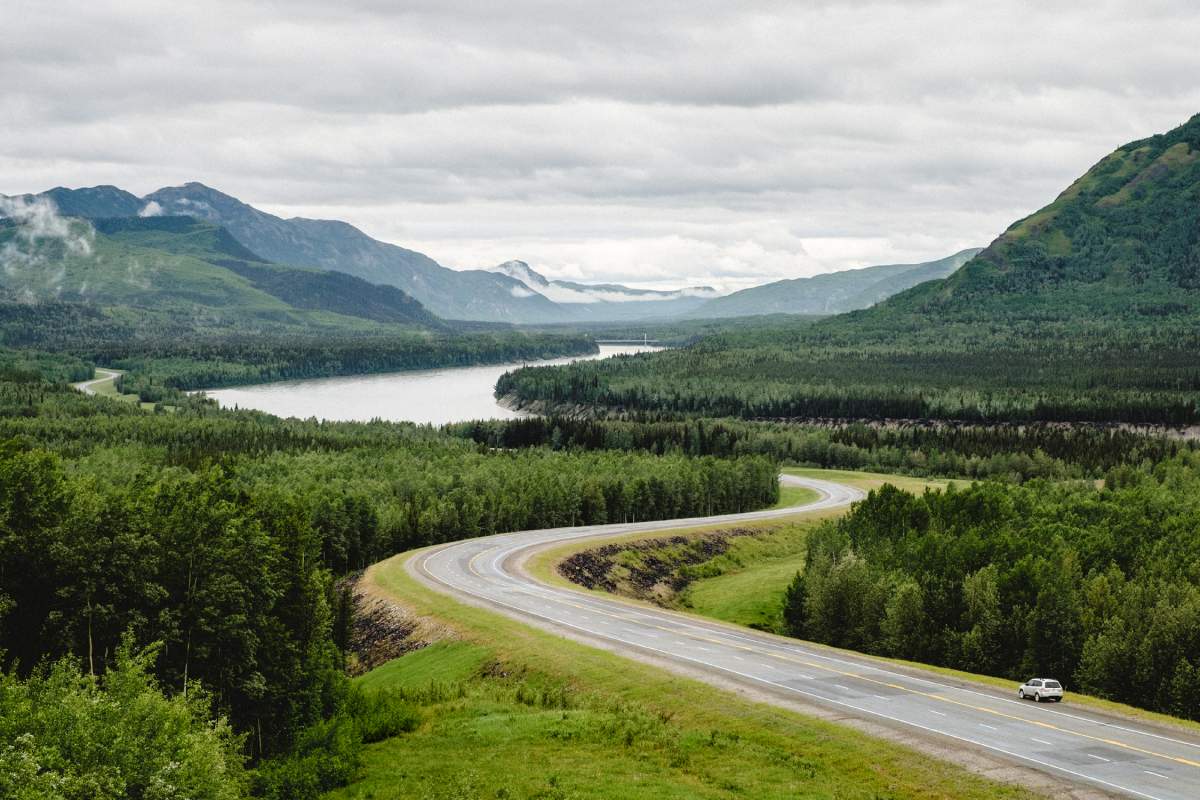 Liard Valley on the Alaska Highway.