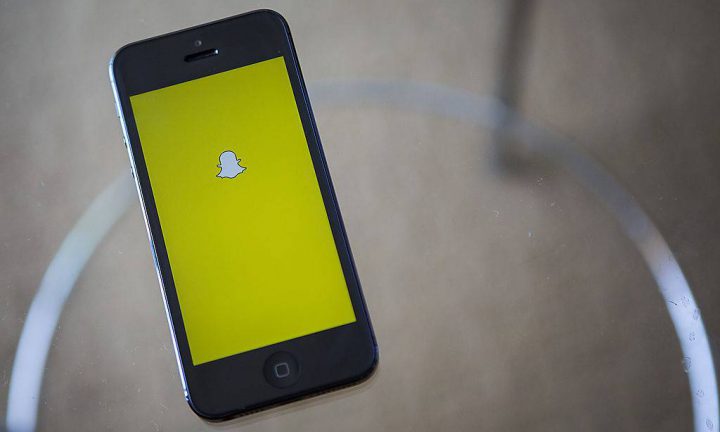 A cell phone with the Snapchat logo (REUTERS/Eric Thayer).
