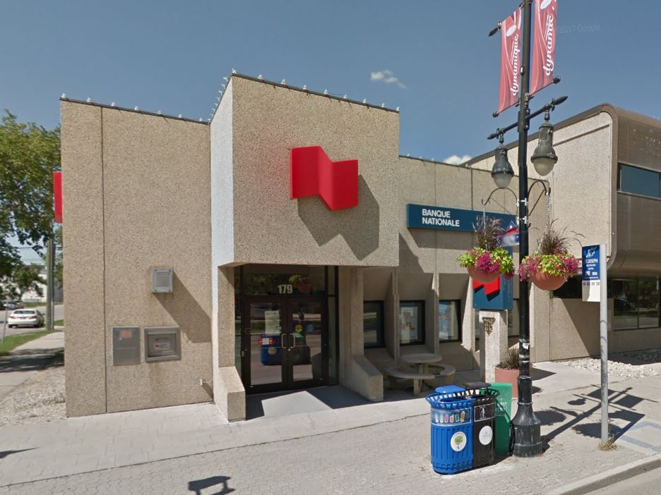 Winnipeg police say the National Bank of Canada at 179 Provencher Blvd. was robbed at knifepoint Thursday. 
