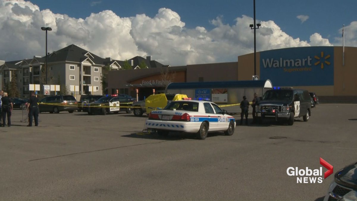 Calgary police are investigating after a dead body was found in the back seat of a car in the Walmart parking lot at South Trail Crossing Thursday afternoon. 