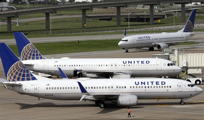 United Airlines planes are seen on the tarmac at the George Bush Intercontinental Airport in this file photo.