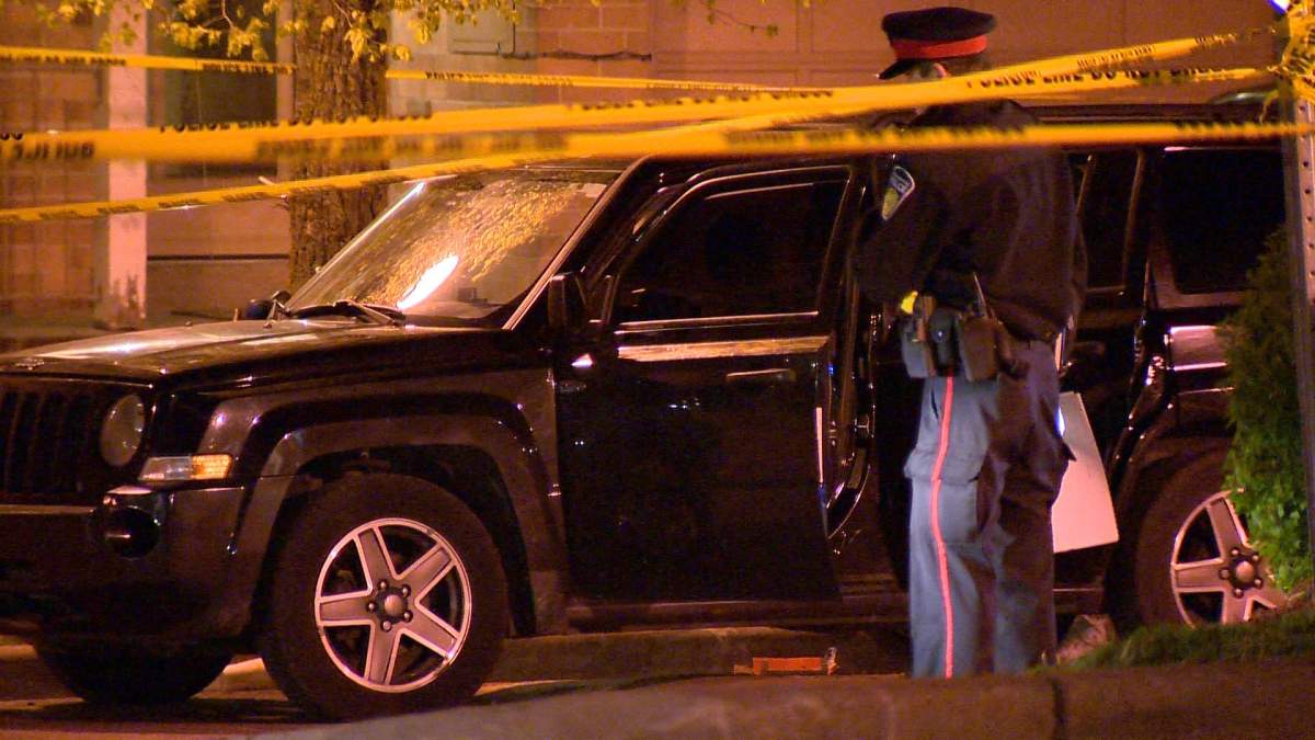 Peel police investigate a fatal shooting in Brampton on May 12, 2017.