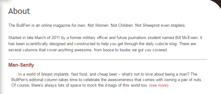 A cached version of The Bullpen.