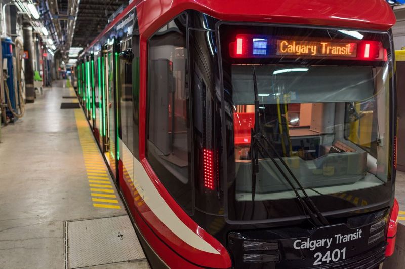 A four-car CTrain is shown in this photo from the Calgary Transit Twitter account. 
