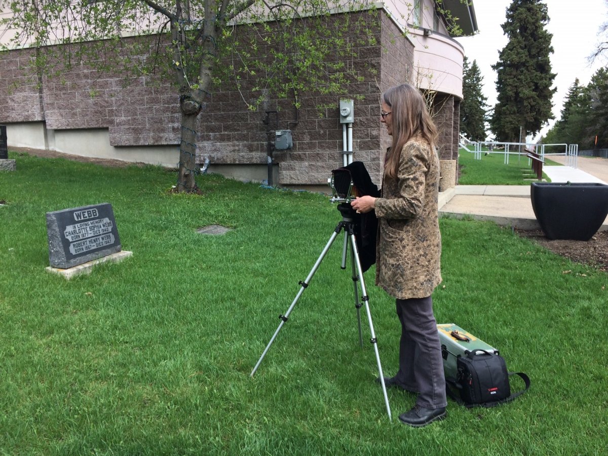 A local photographer is the first-ever artist-in-residence at an Edmonton cemetery.