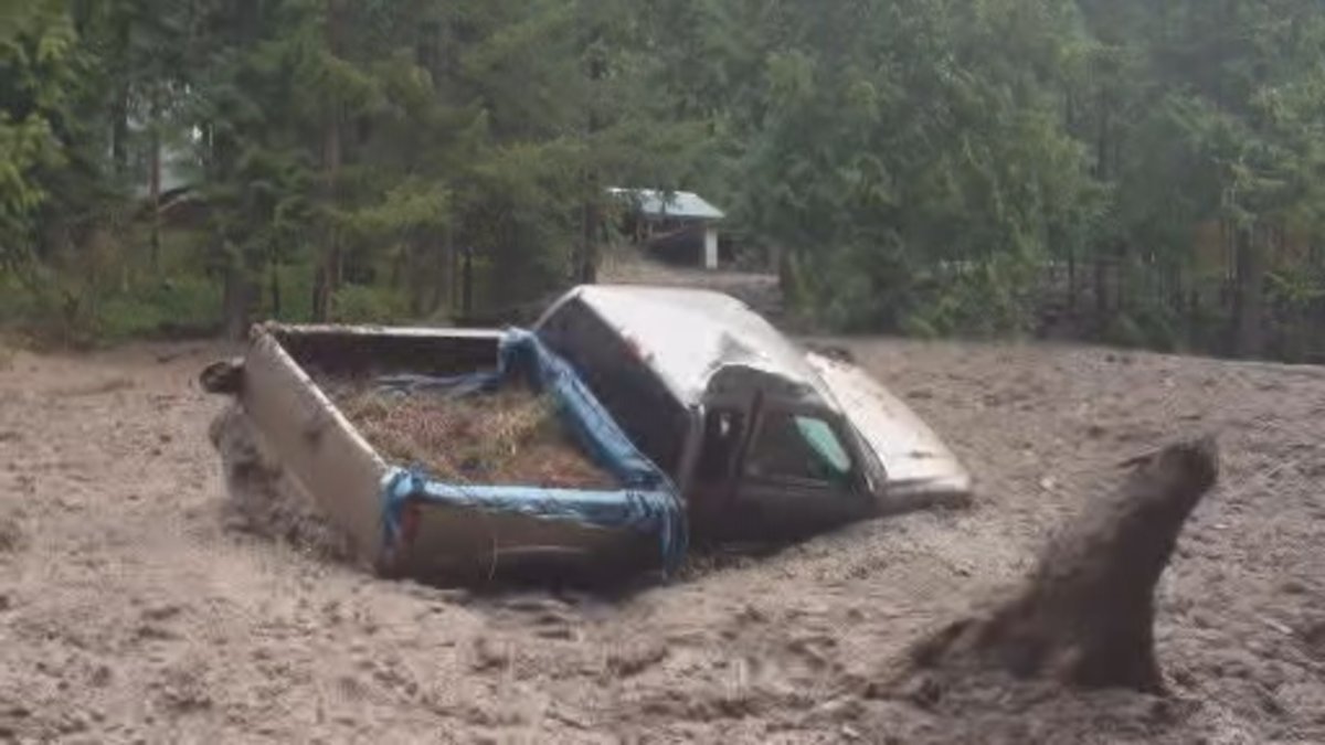 A man is missing following a mudslide near Tappen, B.C. 