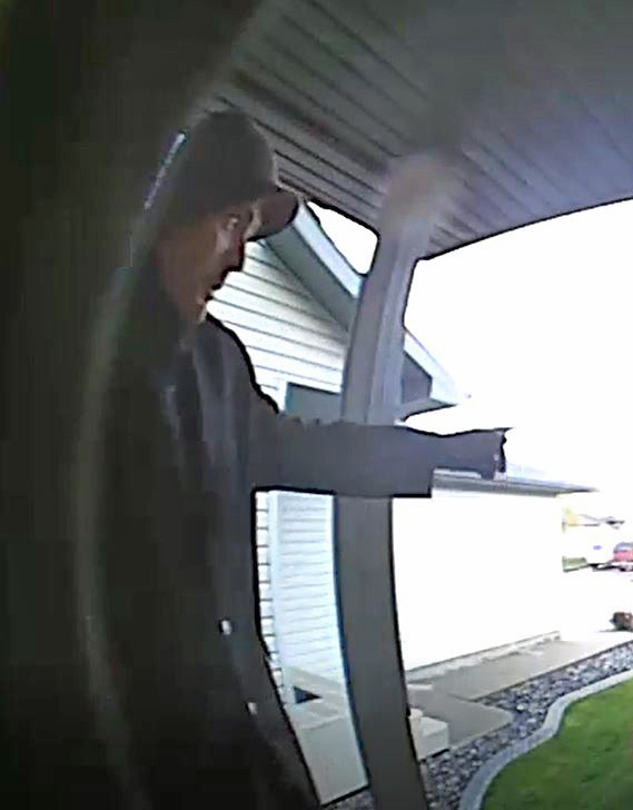 Surveillance video photo of one of the three men suspected of trying to break in to a home in Stony Plain, Alta. May 15, 2017.