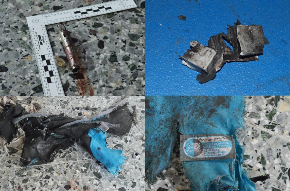 Suspected remnants of the bomb used in the Manchester Arena attack on May 23, 2017. 