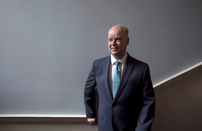 Jamie Baillie, leader of the Progressive Conservative Party of Nova Scotia, poses after the budget was presented at the legislature in Halifax on Thursday, April 27, 2017. The Progressive Conservatives are promising to spend almost $40 million on increasing access to mental health services in Nova Scotia. 