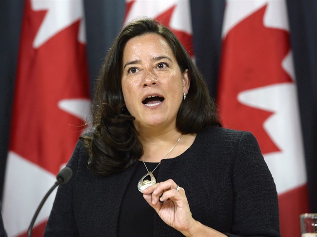 Justice Minister and Attorney General of Canada Jody Wilson-Raybould announces changes regarding the legalization of marijuana during a news conference in Ottawa, Thursday, April 13, 2017. 
