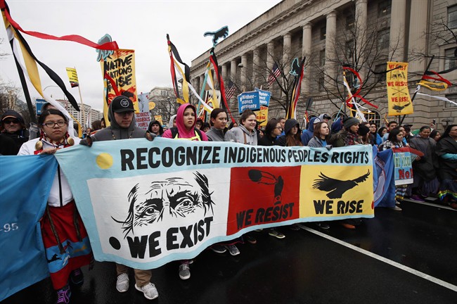 Tribes representing tens of thousands of indigenous people on both sides of the U.S.-Canada border are signing a declaration against the planned Keystone XL pipeline.